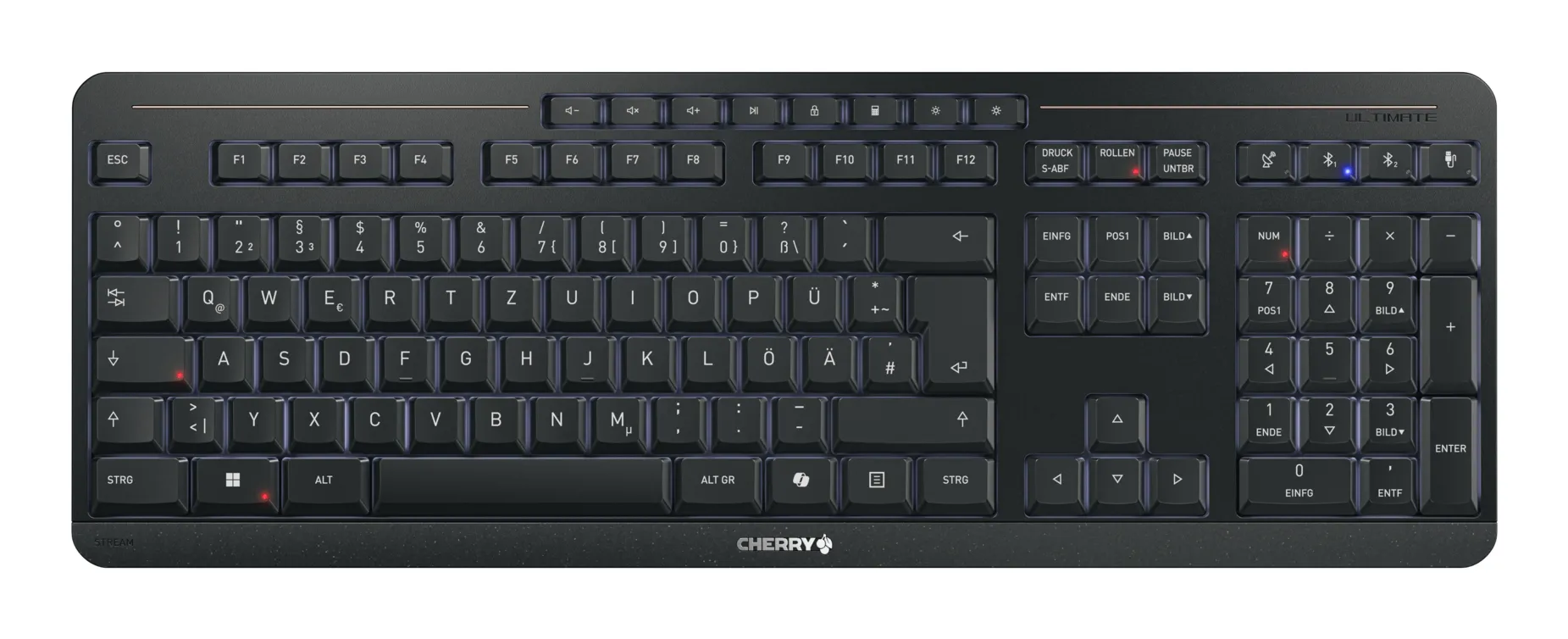 CHERRY Stream desktop ultimate Tastatur Maus enthalten Heimbüro USB + RF Wireless + Bluetooth QWERTZ Deutsch Schwarz – Bild 3