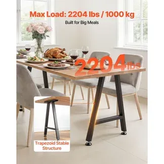 VEVOR Tischkufen 2er-Set 550×740 mm, Trapezförmige Tischuntergestell 1000 kg, Tischbeine Kohlenstoffstahl, Möbelfüße, Tischgestell, Tischfüße für Schreibtische, Couchtische, Esstische, Schwarz VEVOR Tischkufen 2er-Set 550×740 mm, Trapezförmige Tischuntergestell 1000 kg, Tischbeine Kohlenstoffstahl, Möbelfüße, Tischgestell, Tischfüße für Schreibtische, Couchtische, Esstische, Schwarz