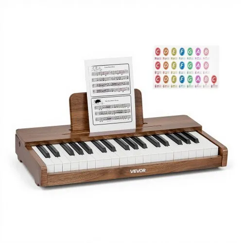 VEVOR Kinder-Keyboard, 37 Tasten, Digitales Holzpiano für Kinder ab 3 Jahren, Mini-Musikinstrument mit Realistischem Klang, Dual-Power, Einstellbare Lautstärke, Musikalische Früherziehung, Walnuss VEVOR Kinder-Keyboard, 37 Tasten, Digitales Holzpiano für Kinder ab 3 Jahren, Mini-Musikinstrument mit Realistischem Klang, Dual-Power, Einstellbare Lautstärke, Musikalische Früherziehung, Walnuss
