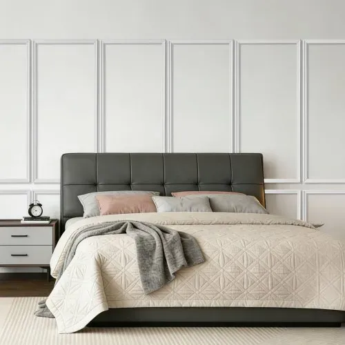 VEVOR Wandform-Set, 6er-Set 61x61cm u. 61x137cm Stuckleisten aus Lackierbarem Polystyrol, Wasserfeste Wandleiste, Zierleiste für Wände, Friesleisten für Wohnzimmer, Schlafzimmer, Zuhause, Weiß – Bild 7