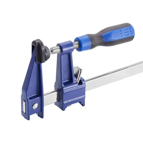 VEVOR Stangenklemmen Holzbearbeitung 2 Stk. 914 mm Öffnung, feststellbare F-Klemme mit 272 kg Belastungsgrenze, 63,5 mm Tiefe, Gusseisen & Kohlenstoffstahl, einfach zu bedienen, Metallbearbeitung – Bild 10