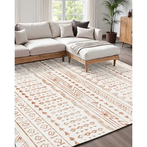 VEVOR Flächenteppich, 1829×2743 mm, Kurzflor, waschbarer Teppich, rutschfester Wohnzimmerteppich modern-Stil, Innenmatte für Schlafzimmer, Büro, Wohnzimmer, Kinderzimmer, Eingangsbereich, Beige VEVOR Flächenteppich, 1829×2743 mm, Kurzflor, waschbarer Teppich, rutschfester Wohnzimmerteppich modern-Stil, Innenmatte für Schlafzimmer, Büro, Wohnzimmer, Kinderzimmer, Eingangsbereich, Beige