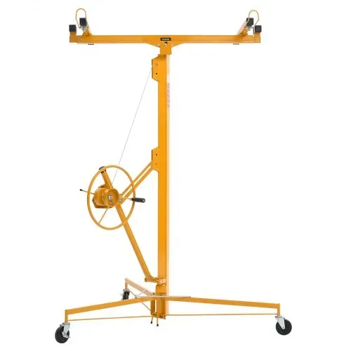 VEVOR Plattenheber bis max. 68 kg, 4877 mm Höhe, Gipskartonheber mit verstellbarem Teleskoparm, Rigipsplatten, Trockenbau-Heber, Panelheber, Hebezeug, Werkzeuge, für Decken- & Wandmontage (Gelb) – Bild 10