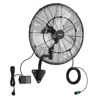 VEVOR 95W Industrieller Wandventilator 56 cm, 7 m/s Oszillierender Wandlüfter mit Fernbedienung Nebel & 18h Timer, Gewerblicher Industrieventilator IP44 Wasserfest für Werkstatt Garage Lager, Schwarz VEVOR 95W Industrieller Wandventilator 56 cm, 7 m/s Oszillierender Wandlüfter mit Fernbedienung Nebel & 18h Timer, Gewerblicher Industrieventilator IP44 Wasserfest für Werkstatt Garage Lager, Schwarz