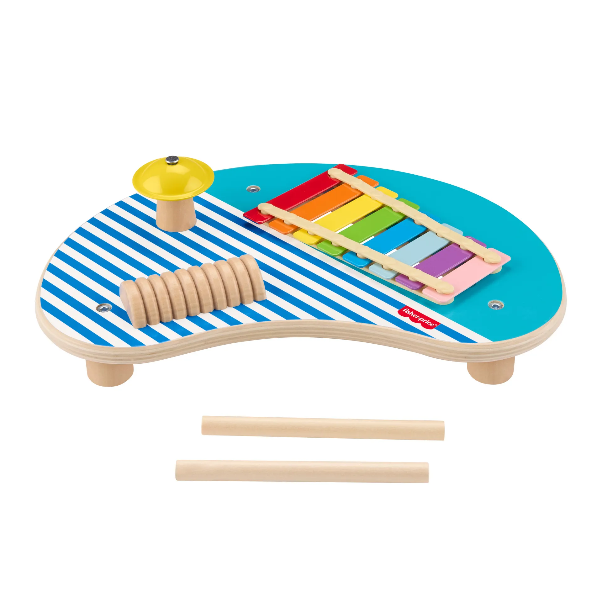Fisher-Price Holz-Musiktisch mit Percussion-Instrumenten, 3 Teile – Bild 6