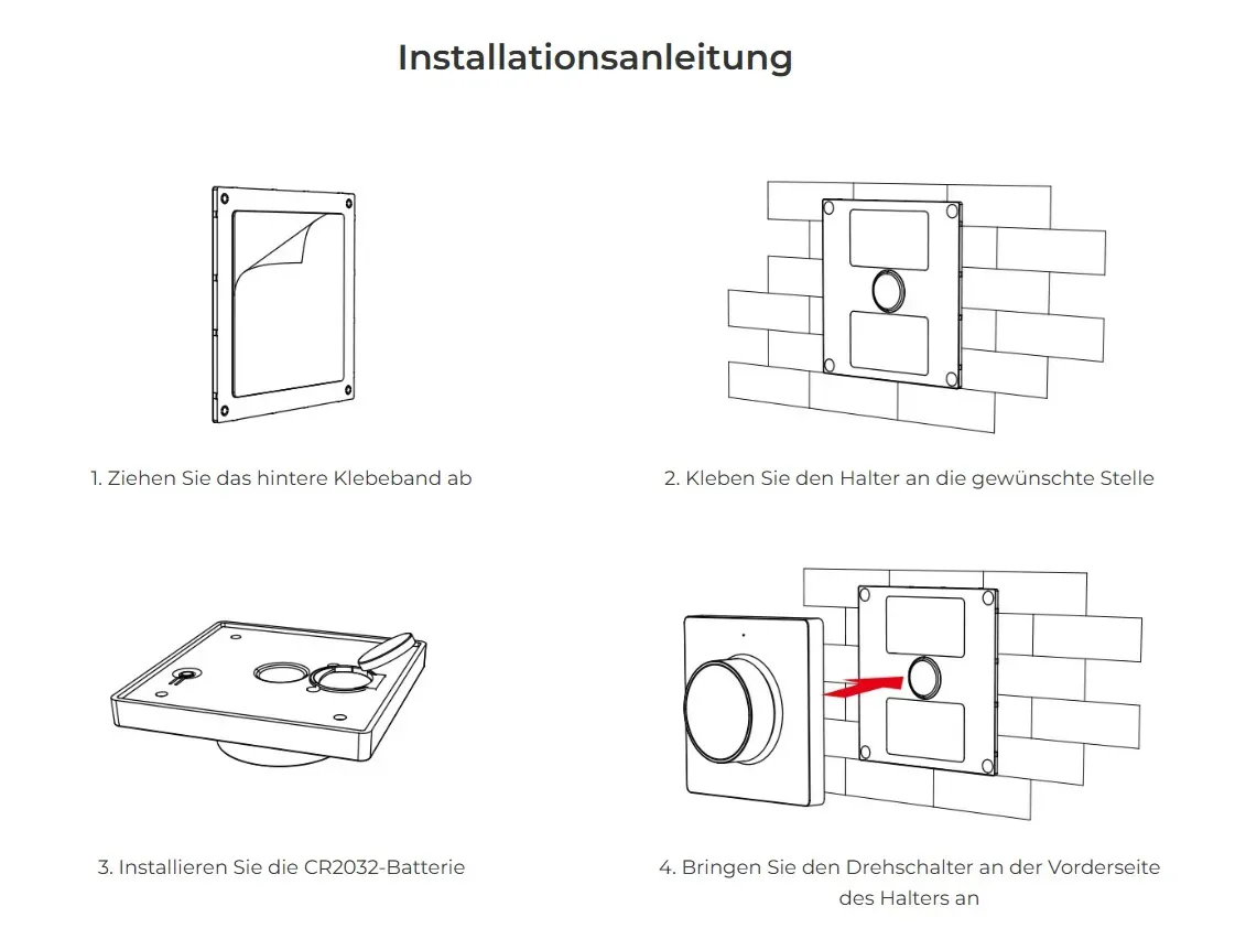 MiBoxer K1 LED Fernbedienung 2,4GHz 4 Zonen Wireless Dimm Panel (w) – Bild 6