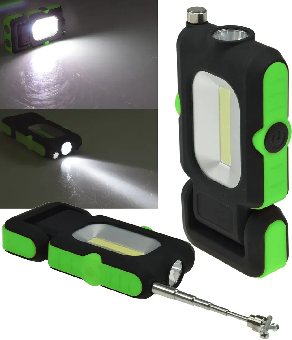 LED Arbeitsleuchte “CAL-COB Flexi” 3W, 220 Lumen, Haken, Magnetfuß, PickUp LED Arbeitsleuchte “CAL-COB Flexi” 3W, 220 Lumen, Haken, Magnetfuß, PickUp