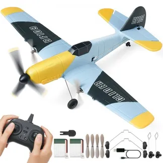 VEVOR RC-Flugzeug, 2,4 GHz 3-Kanal-Fernsteuerungsflugzeug mit 6-Achsen-Gyrostabilisator, flugbereites Kampfflugzeug-Spielzeug mit 2 Batterien, leicht zu fliegendes RC-Segelflugzeug für Erwachsene, Kinder, Anfänger und Jungen VEVOR RC-Flugzeug, 2,4 GHz 3-Kanal-Fernsteuerungsflugzeug mit 6-Achsen-Gyrostabilisator, flugbereites Kampfflugzeug-Spielzeug mit 2 Batterien, leicht zu fliegendes RC-Segelflugzeug für Erwachsene, Kinder, Anfänger und Jungen