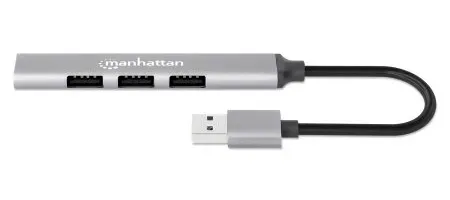 Manhattan 168427 Schnittstellen-Hub USB 3.2 Gen 1 (3.1 Gen 1) Type-A 5000 Mbit/s Grau – Bild 6