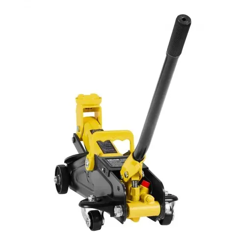 VEVOR Rangierwagenheber Wagenheber mit niedrigem Profil & Ständern hydraulisch 2 t, Einzelkolben-Schnellhubpumpe, 13-31 cm Hubhöhe, hydraulische Wagenheber für kompakte SUVs Gelb + Schwarz – Bild 9