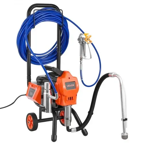 VEVOR Airless-Farbspritzgerät Sprühgerät mit Standfuß 1500 W 3300 psi, Farbsprühsystem mit Reinigungsbürste & Schlauch & Verlängerungsstange & Düsen, Farbsprühgerät für Wohnungen, Gebäude – Bild 9