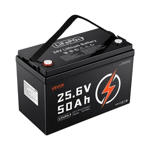 VEVOR LiFePO4 Batterie 24 V 50 Ah 50 A Lithiumbatterie mit Bluetooth BMS, Geeignet für Wohnmobile Campingwagen Solarenergiespeicher und Elektromotoren, 20-29,2 V DC, Niedertemperaturschutz, 1280 Wh – Bild 9