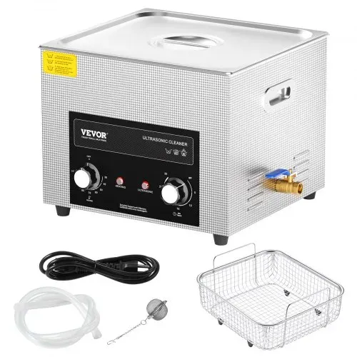 VEVOR 15 L Ultraschallreiniger mit Heiztimer & Korb professionelle digitale Schallkavitationsmaschine, 360 W Reinigungsmaschine für Laborwerkzeuge Metallteile Vergaser Messing Autoteile Motorteile – Bild 8