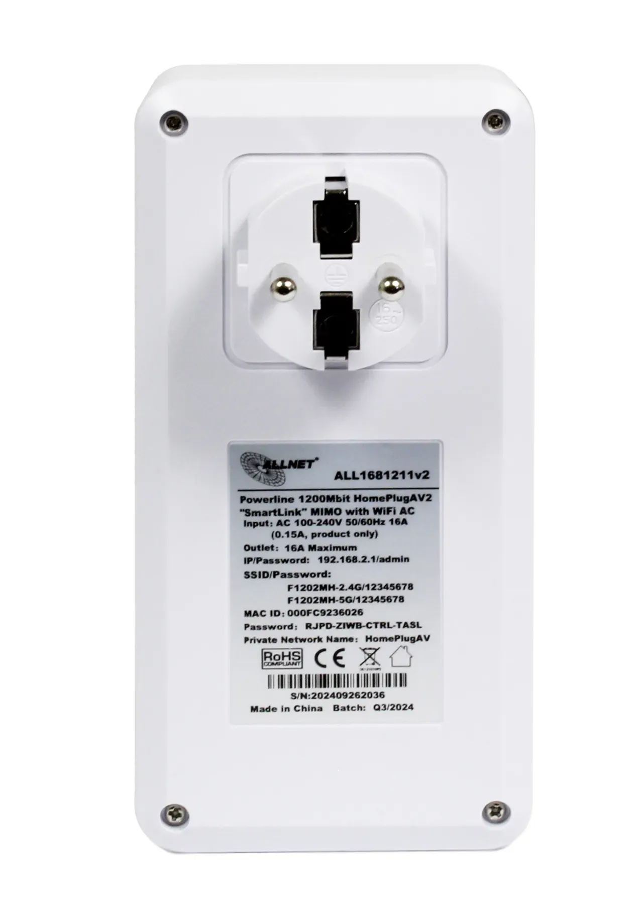 ALLNET Powerline 1200Mbit HomePlugV2 "SmartLink" MIMO mit WiFI AC ALL1681211v2 – Bild 4