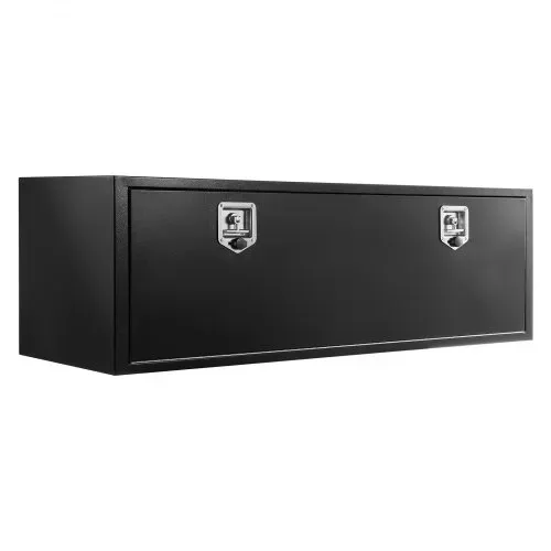 VEVOR Lkw Unterbaubox 1524 x 457 x 457 mm Unterflur Staukasten Kaltgewalzter Stahl Wasserdichter Werkzeugkasten mit T-Griff Schloss für Lkw Anhänger Transporter Werkzeugkiste Unterflurkasten Schwarz – Bild 9