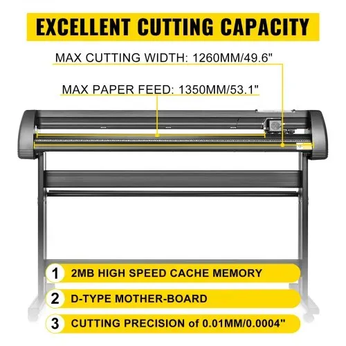 VEVOR 38x38cm Heißpresse maschine 5 In 1 Transferpresse hitzepressemaschine und 1350mm Vinyl Cutter Plotter Cutting Plotter Desktop Machine – Bild 2