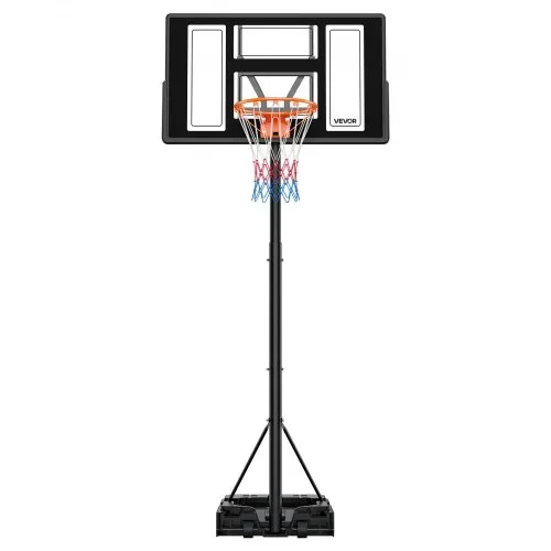 VEVOR tragbarer Basketballständer, 1,35 bis3,05 m höhenverstellbarer Basketballkorb, verstellbare Basketballanlage mit Nylonnetz & Rollen, tragbares Backboard-Set für Terrassen Poolrand VEVOR tragbarer Basketballständer, 1,35 bis3,05 m höhenverstellbarer Basketballkorb, verstellbare Basketballanlage mit Nylonnetz & Rollen, tragbares Backboard-Set für Terrassen Poolrand