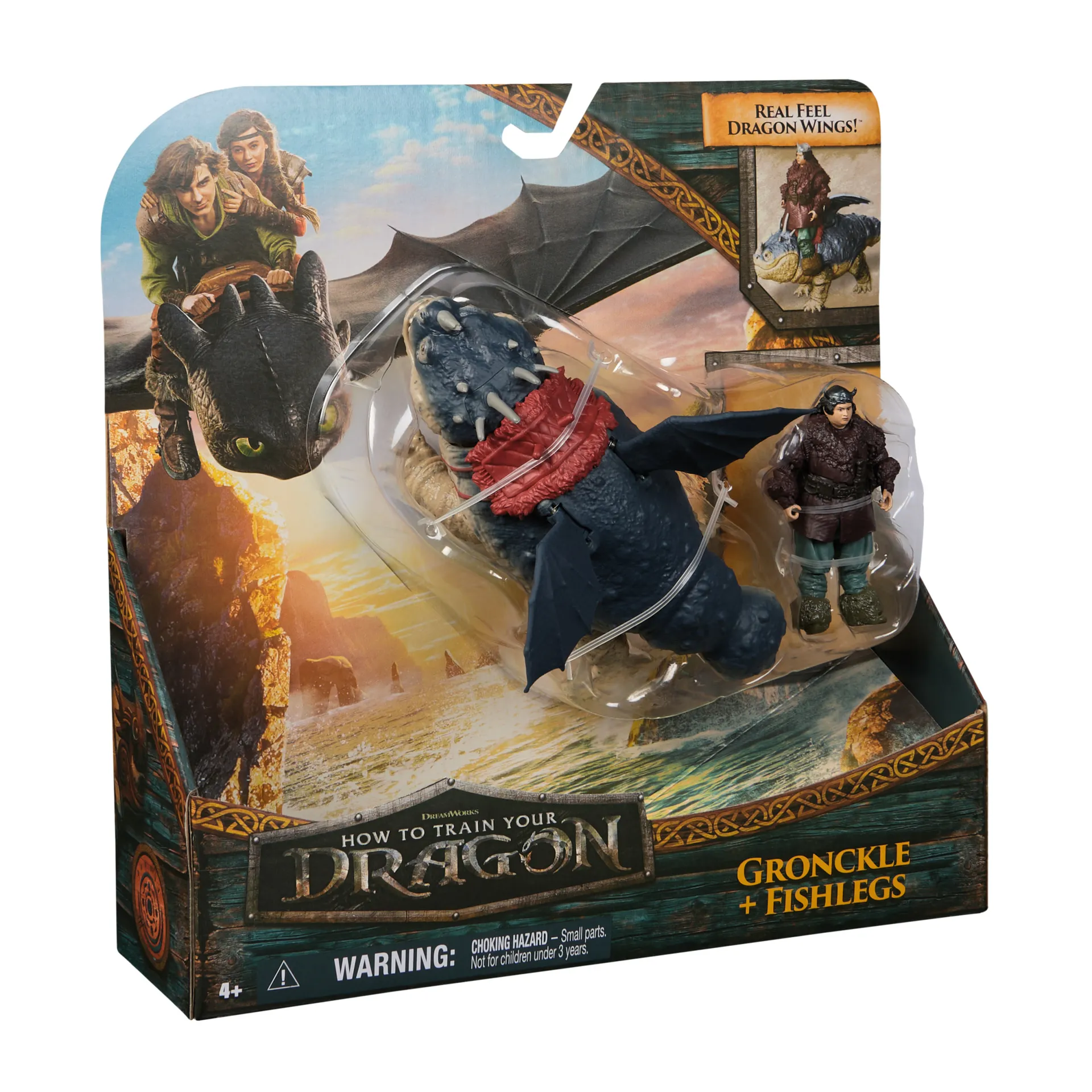 DreamWorks Dragons Drachenzähmen leicht gemacht - Wikinger & Drachen Actionfiguren-Set, Fleischklops & Fischbein – Bild 7