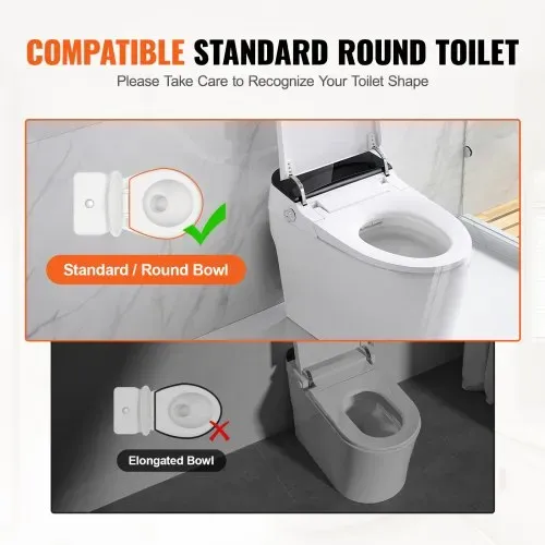 VEVOR Toilettensitzerhöhung, 88,9 mm Hoch, Tragkraft 136 kg, für Runde Standardtoiletten, Aluminium-Handlauf, mit EVA-Armlehnenpolster, für Senioren, Behinderte, Patienten, Schwangere, Mediziner – Bild 2