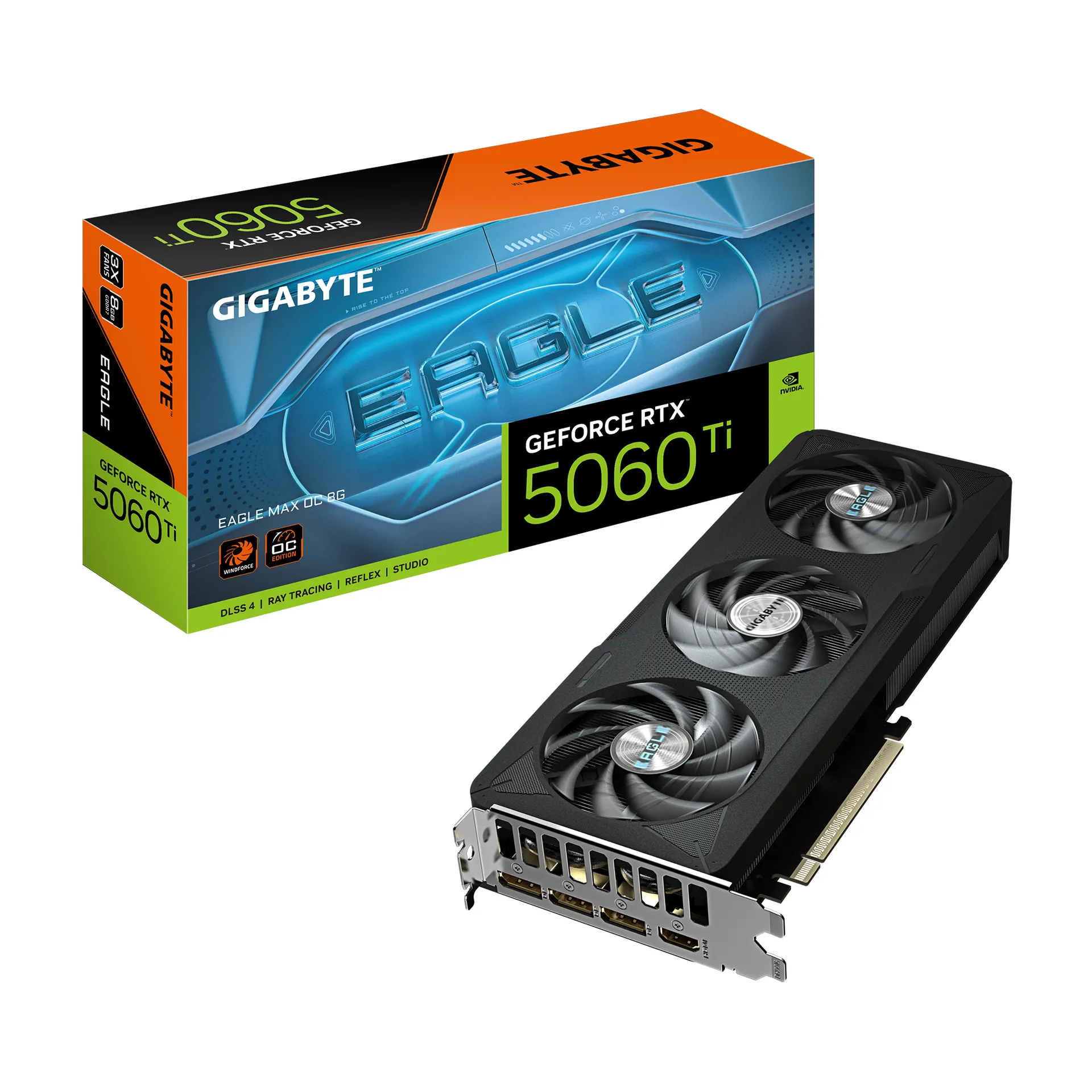 GIGABYTE GeForce RTX 5060 Ti EAGLE MAX OC 8G Grafikkarte – 8 GB GDDR7, 128 Bit, PCI-E 5.0, 2617MHz Kernfrequenz, 3 x DisplayPort, 1 x HDMI, NVIDIA DLSS 4, GV-N506TEAGLEMAX OC-8GD GIGABYTE GeForce RTX 5060 Ti EAGLE MAX OC 8G Grafikkarte – 8 GB GDDR7, 128 Bit, PCI-E 5.0, 2617MHz Kernfrequenz, 3 x DisplayPort, 1 x HDMI, NVIDIA DLSS 4, GV-N506TEAGLEMAX OC-8GD