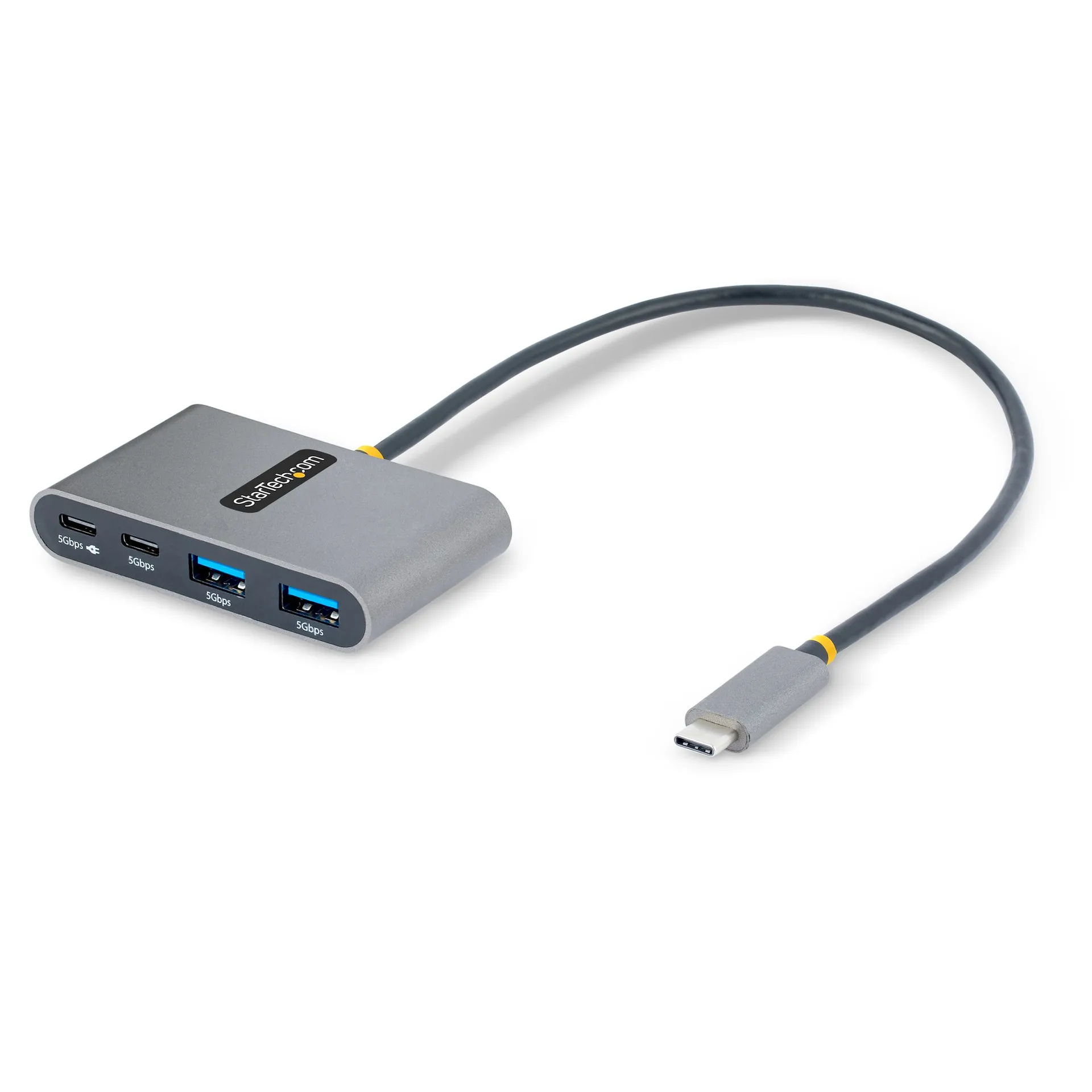 StarTech.com 4-Port USB-C Hub mit Power Delivery Pass-Through – 2x USB-A + 2x USB-C – 5 Gbit/s – 30cm Kabel – Tragbarer USB-C Mini Hub – USB 3.0 – USB-C Splitter/Verteiler StarTech.com 4-Port USB-C Hub mit Power Delivery Pass-Through – 2x USB-A + 2x USB-C – 5 Gbit/s – 30cm Kabel – Tragbarer USB-C Mini Hub – USB 3.0 – USB-C Splitter/Verteiler