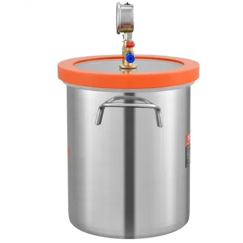 VEVOR 11,4 L Vakuumkammer Edelstahl Vakuum Entgasungskammer (Durchmesser 23 cm, Höhe 27 cm) Unterdruckpumpe Vakuumkammer Ideal zum Stabilisieren von Holz und Entgasen von Silikon, Harz, Polyurethan – Bild 9