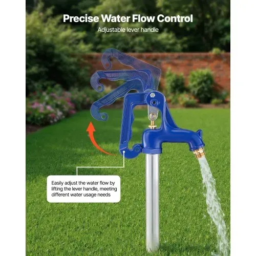 VEVOR Frostsicherer Gartenhydrant, 980 mm, Außenwasserhahn mit 304,8 mm Eingrabetiefe, G 3/4 Zoll Rohranschluss & Schlauchkupplung, bleifreier Hydrant für Bewässerung von Garten & Bauernhof VEVOR Frostsicherer Gartenhydrant, 980 mm, Außenwasserhahn mit 304,8 mm Eingrabetiefe, G 3/4 Zoll Rohranschluss & Schlauchkupplung, bleifreier Hydrant für Bewässerung von Garten & Bauernhof