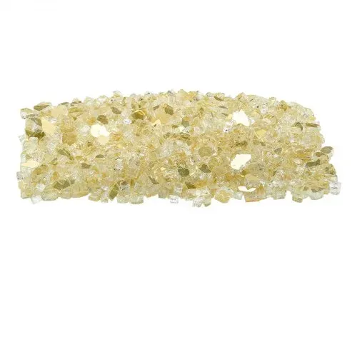 VEVOR Feuerglas, 4,5 kg hochtemperaturbeständige Glassteine, 12,7 mm reflektierende Feuerstellen-Glasperlen, Feuerstelle Glasfelsen, Kaminglas, Feuerkristall, Feuerperlen, für Kamin, Golden – Bild 8