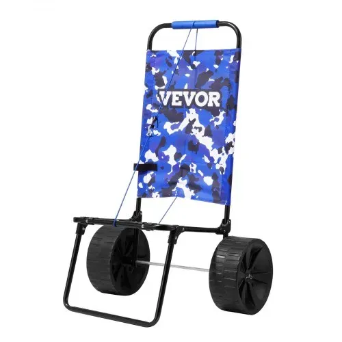 VEVOR Strandkarre Bollerwagen Sandwagen, Strandwagen 31 kg Tragkraft, Zusammenklappbarer Sandwagen aus Stahl, 380 x 386 mm Handwagen Robuster Wagen für den Strand Gerätewagen – Bild 8