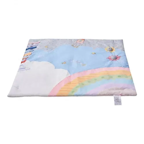 VEVOR Spielmatte 89x89x48cm, Erlebnisdecke mit 6 sensorischen Spielzeugen, leuchtendem Musikraketenspielzeug, für Kinder im Alter von 0–18 Monaten, zur Entwicklung sensorischer & motorischer Fähigkeit – Bild 9