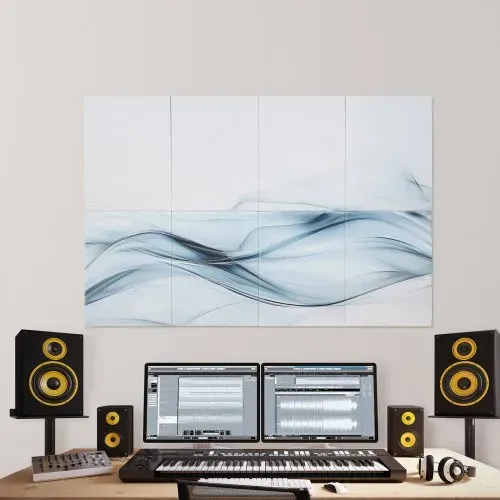 VEVOR 8er-Pack Akustikpaneele, 1200x800x10mm, Akustik Wandpaneele, selbstklebende, schalldämpfende & absorbierende Platten für Zuhause, Büro, Studio, Spielzimmer, Theater, Seidenmotiv – Bild 7