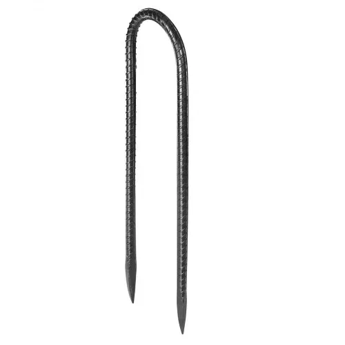 VEVOR Bodenanker, 254x55,88 mm, U-Typ mit 8 mm Durchmesser, verzinkte Zeltheringe, Erdanker, Erdnägel, Heringe, für Zelten, Vordächern, Camping, Trampolin, Blumenständer (12er-Pack) – Bild 8