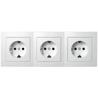 Steckdosen Set McPower Flair “Beginner 3S Profi“ 4-teilig, weiß, Steckanschluss Steckdosen Set McPower Flair “Beginner 3S Profi“ 4-teilig, weiß, Steckanschluss