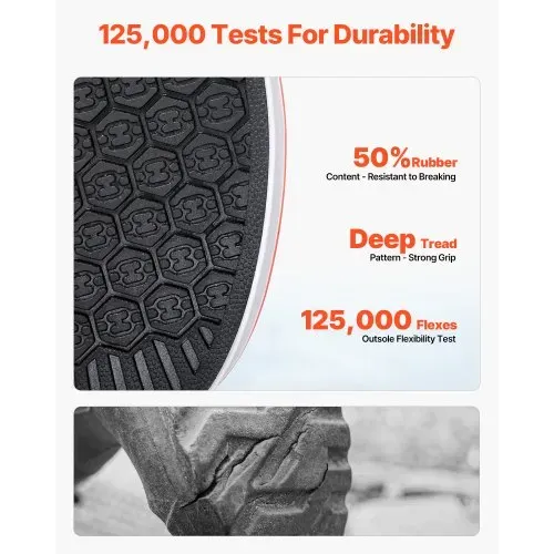 VEVOR Knöchelstiefel, Regenstiefel, Gummi-Arbeitsschuhe für den Außenbereich, Schutzschuhe, isolierte Schlammstiefel, ideal zum Wandern, Angeln, Jagen oder für die Gartenarbeit, Größe 12 US – Bild 4