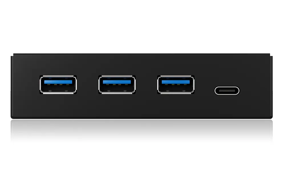 ICY BOX IB-HUB1418-i3, 4 Port USB 3.2 Gen 1 Frontpanel für 3,5" Einbauschacht, 3x USB Type A und 1x USB Type-C® Anschluss – Bild 5