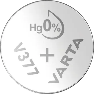 Knopfzelle Silberoxid – Uhrenbatterie, VARTA, “377“, SR66, 1.55V, 10er-Pack Knopfzelle Silberoxid – Uhrenbatterie, VARTA, “377“, SR66, 1.55V, 10er-Pack