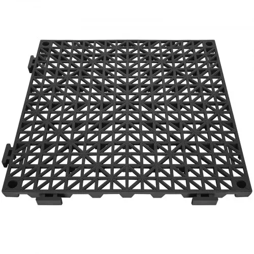 VEVOR Ineinandergreifende Fliesen 50 Stk. Bodenfliesen Drainage-Bodenfliesen, Bodenfliesen 30 x 30 cm Außenbereich Quadratische Bodenfliesen Terrasse PVC Bodenfliesen Badezimmer, Toilette, Schwarz – Bild 10