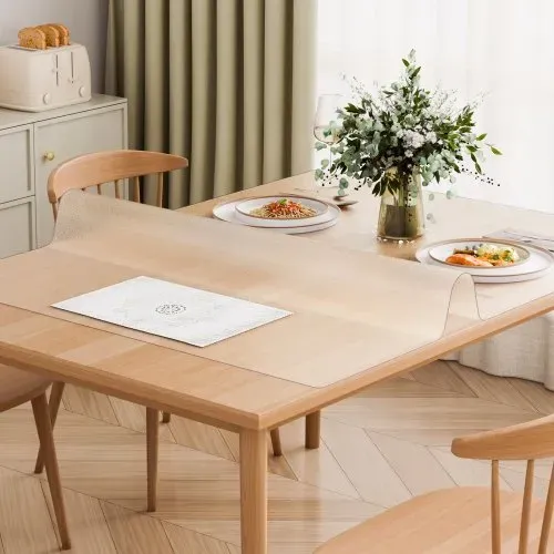 VEVOR Kunststoff-Tischdecke, 91,4 x 152,4 cm, 1,5 mm dick, mattierter Tischschutz, rechteckige PVC-Schreibtischunterlage, wasserdichte und leicht zu reinigende Schreibtischunterlage, Tischdecke, für Büro, Kommode, Esszimmertisch, Nachttisch – Bild 7