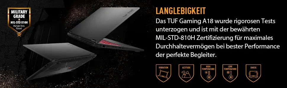 ASUS TUF Gaming A18 FA808UM-S8012W AMD Ryzen™ 7 260 Laptop 45,7 cm (18") WUXGA 16 GB DDR5-SDRAM 1 TB SSD NVIDIA GeForce RTX 5060 Wi-Fi 6E (802.11ax) Windows 11 Home Deutsch Grau – Bild 7