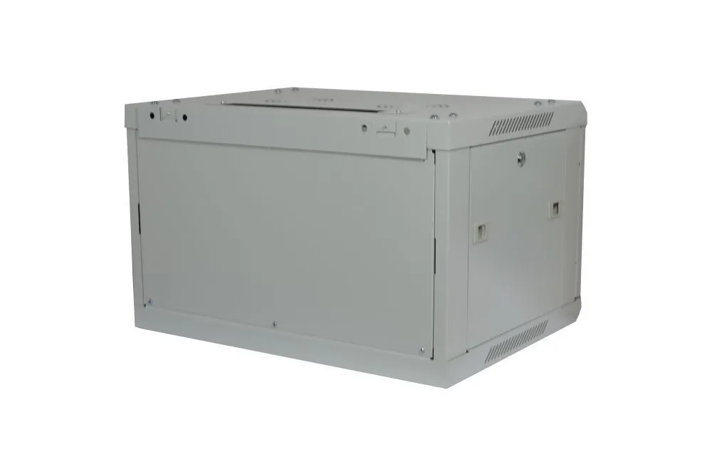 ALLNET 19"Wandgehäuse, 18HE, 1-teilig, T450mm, Lichtgrau, zerlegt(Flat Pack), SMA-Serie, – Bild 5