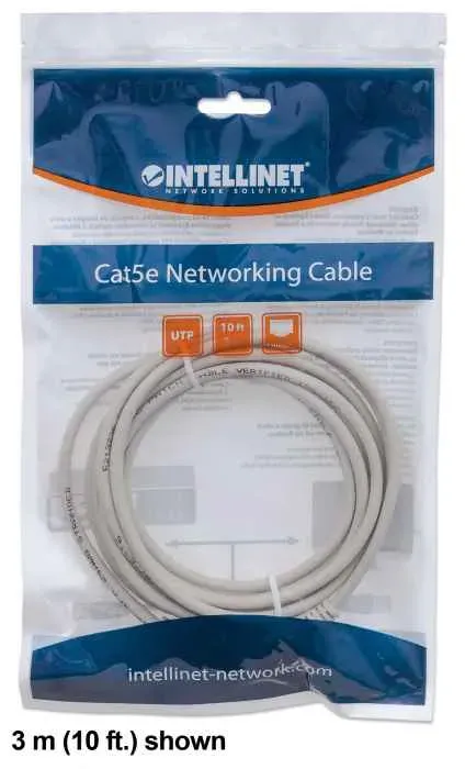 Intellinet Netzwerkkabel, Cat6, U/UTP, CCA, Cat6-kompatibel, RJ45-Stecker/RJ45-Stecker, 2,0 m, grau – Bild 2