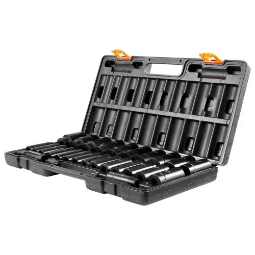 VEVOR Schlagschrauber-Steckschlüsselsatz, 1,27cm, 26-teilige Schlagsteckschlüsseleinsätze, 6-Punkt-Steckschlüsseleinsätze, 12,7 mm Steckschlüsselsatz,10-36mm, Robuste Cr-V-Konstruktion – Bild 9
