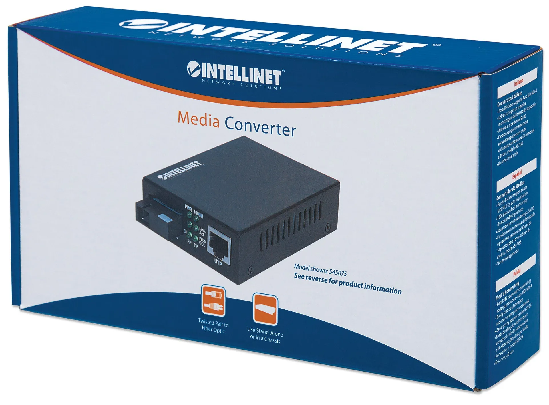 Intellinet Gigabit Ethernet Singlemode Medienkonverter, 10/100/1000Base-T auf 1000Base-LX (SC) Single Mode, 20 km – Bild 7