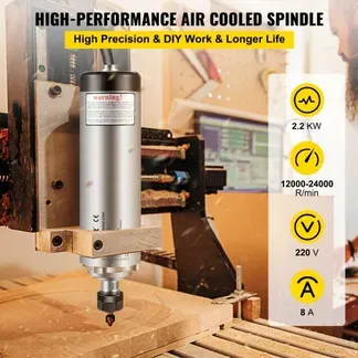 VEVOR 2,2 KW 2220 V Luftgekühlter Spindelmotor ER20 CNC Luftkühlungsspindelmotor für CNC-Gravierfräsmaschine VEVOR 2,2 KW 2220 V Luftgekühlter Spindelmotor ER20 CNC Luftkühlungsspindelmotor für CNC-Gravierfräsmaschine