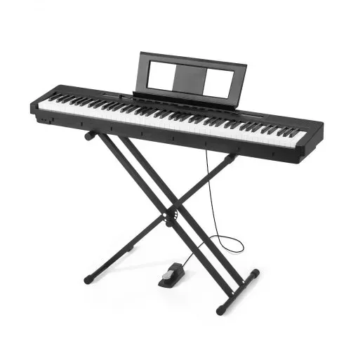 VEVOR Digitalpiano, 88 Tasten vollgewichtet, E-Piano Doppeltastatur & Lautsprecher mit X-Ständer, Sustain-Pedal, Aufnahmefunktion, 280 Töne, Kabellose Verbindung, für Anfänger, Schwarz – Bild 8