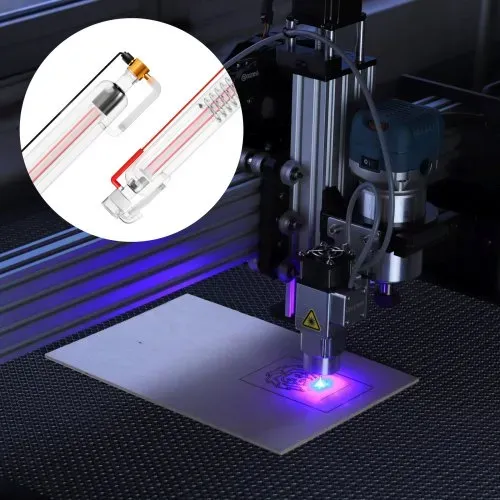 VEVOR 60 W CO2-Laserröhre, 1250 mm Länge, 55 mm Durchmesser, Borosilikatglas-Laserschneidröhre mit Metallkopf, 5000–6000 Std. Drähte vorverdrahtet für Lasergravierer, Gravur- und Schneidemaschine – Bild 7