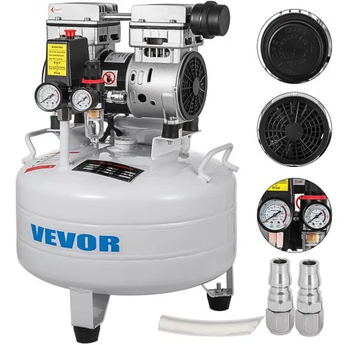 VEVOR 850W Druckluftkompressor 30L Flüsterkompressor Druckluftkompressor ölfrei Luftabgabe VEVOR 850W Druckluftkompressor 30L Flüsterkompressor Druckluftkompressor ölfrei Luftabgabe