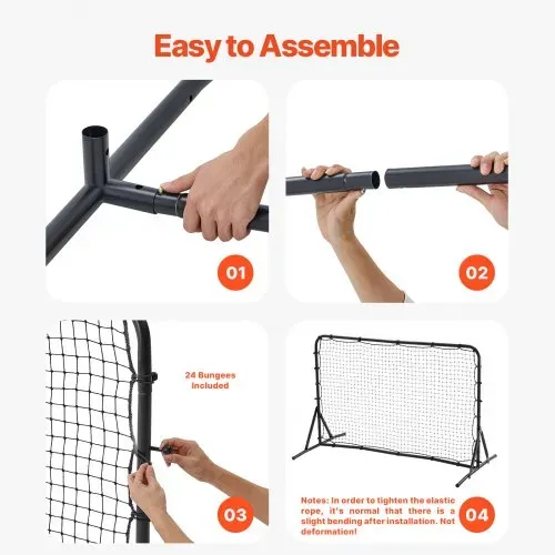 VEVOR Fußball-Rebound-Netz 6 x 4 Fuß tragbares Trainingsgeschenk, doppelseitiges Rebound-Netz, Fußball-Trainingsgerät Hilfsmittel und Ausrüstung für alle Altersgruppen Kick-Back Rebounder – Bild 3