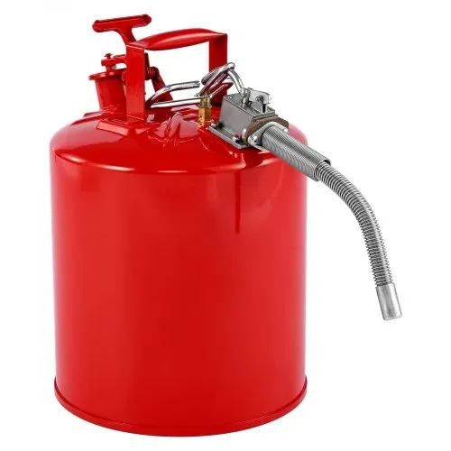 VEVOR Sicherheitskanister, 19 L Typ II Sicherheitsbehälter mit Flammensperre, selbstschließendem Deckel und flexiblem Metallausguss, Lagerbehälter zur Aufbewahrung für brennbare Stoffe, Rot – Bild 8