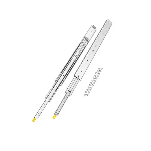 VEVOR 1 Paar Schubladenschienen mit Vollauszug 965 mm, 226,8 kg Tragkraft, Schubladenführungen, Kugellager mit Sperre, seitlich montierte Teleskopschienen für Regale, Schränke, Industrieschubladen VEVOR 1 Paar Schubladenschienen mit Vollauszug 965 mm, 226,8 kg Tragkraft, Schubladenführungen, Kugellager mit Sperre, seitlich montierte Teleskopschienen für Regale, Schränke, Industrieschubladen